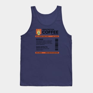 Funny Caramel Sweet Corn Frappuccino Prescription Label for medical and nursing students, nurses, doctors, and health workers who are coffee lovers Tank Top